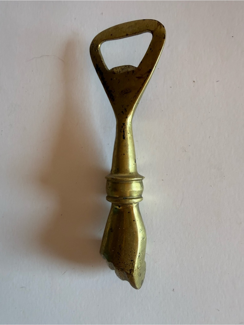 Vintage Unique Solid Brass hand Shape Bottle Opener
